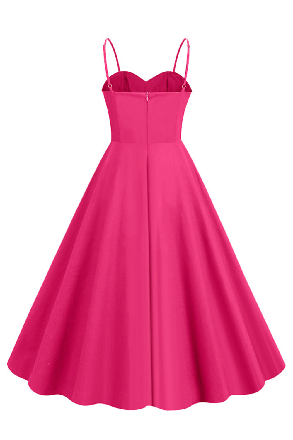 Azul claro Polka Dots Esparguete Alças 1950s Vestido