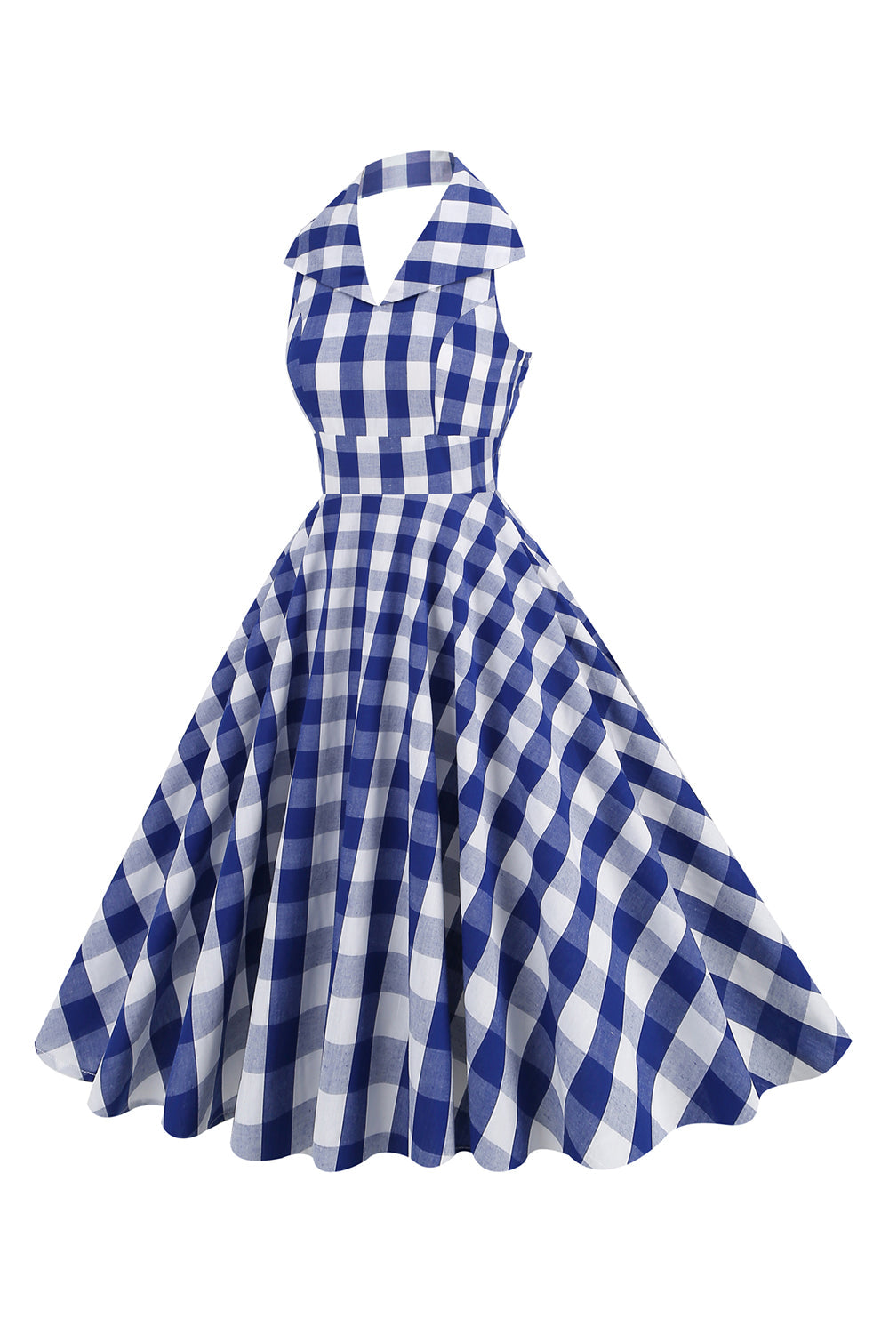 Pink Pin Up Plaid Vestido Vintage dos anos 1950