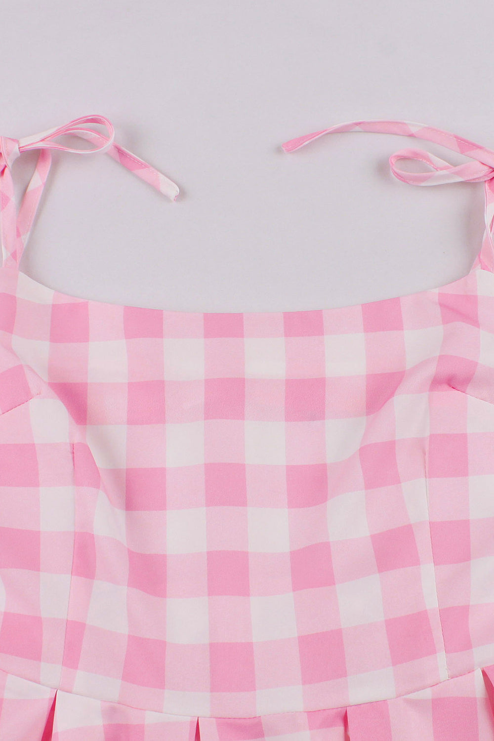 Pink Plaid Pin Up Vestido Vintage dos anos 1950