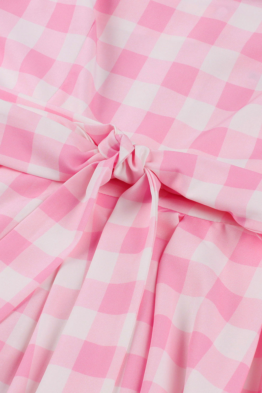 Pink Plaid Pin Up Vestido Vintage dos anos 1950