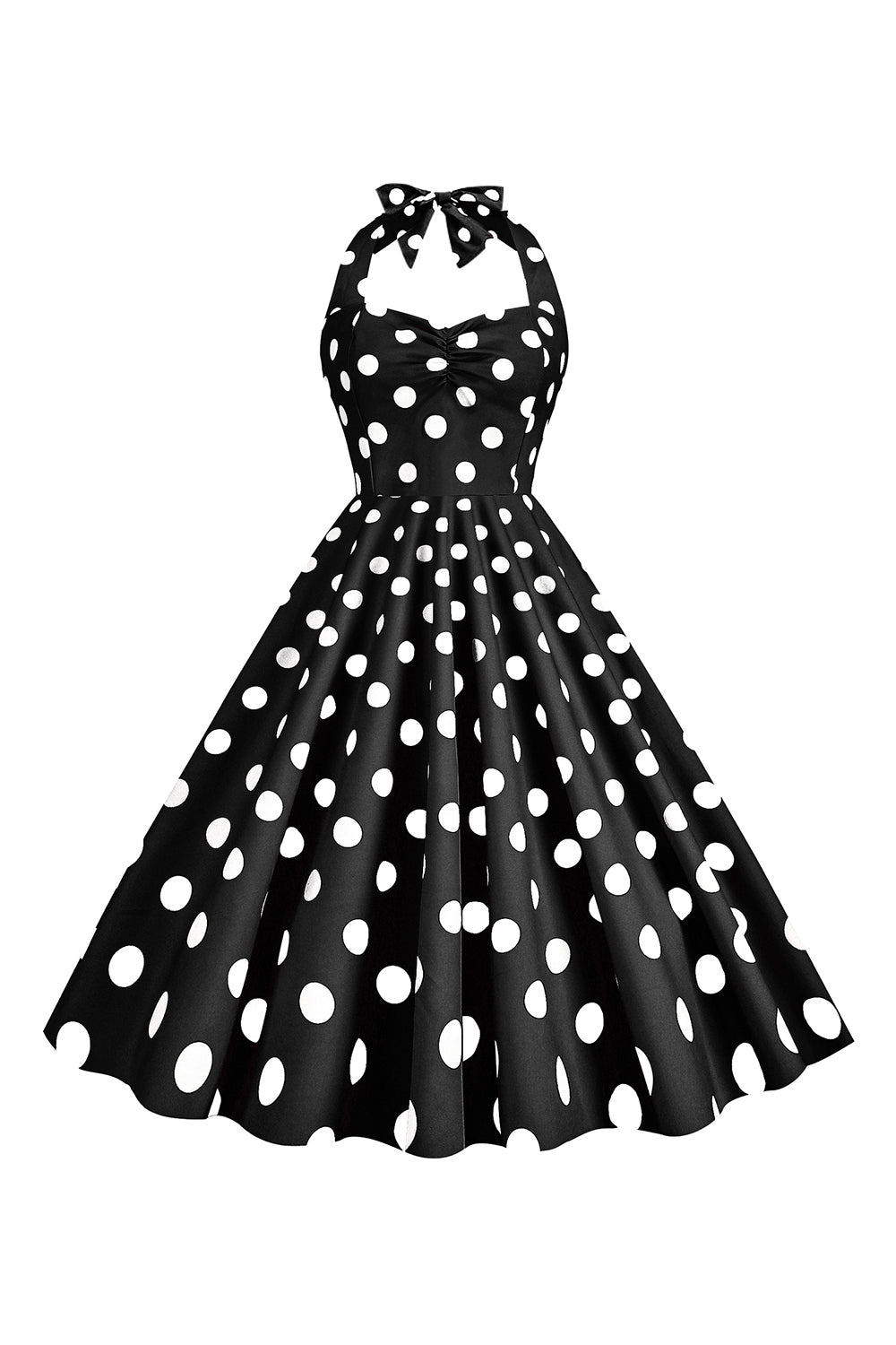 Pink Polka Dots Pin Up Vestido Vintage dos anos 1950