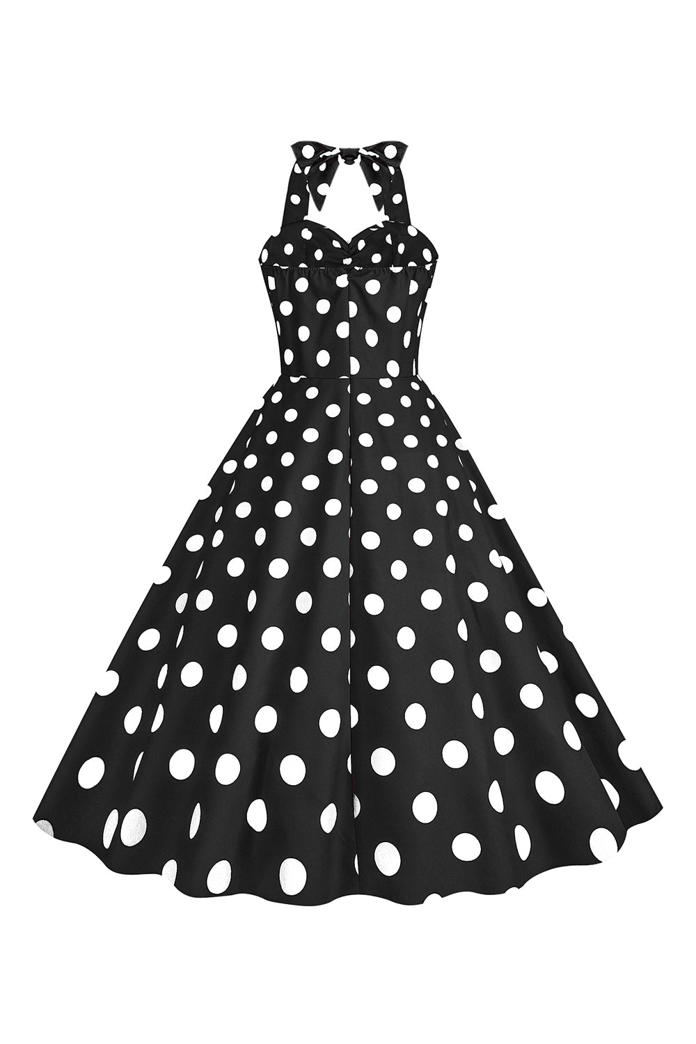 Pink Polka Dots Pin Up Vestido Vintage dos anos 1950