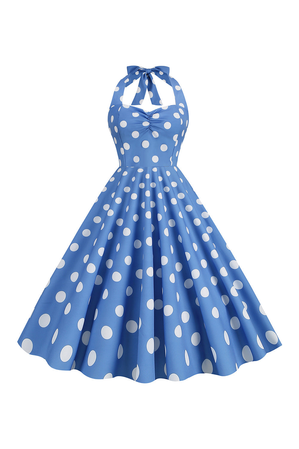 Pink Polka Dots Pin Up Vestido Vintage dos anos 1950