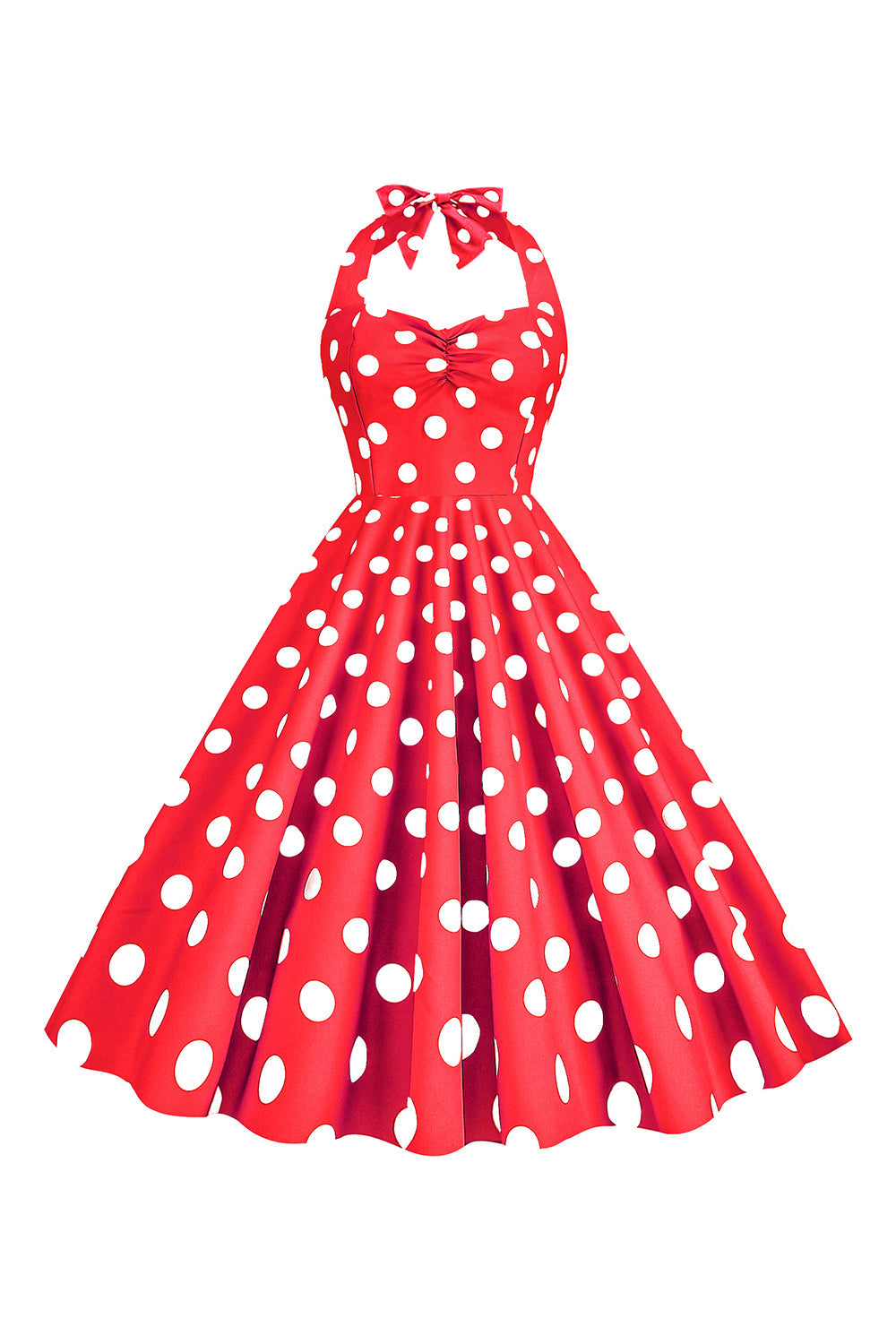 Pink Polka Dots Pin Up Vestido Vintage dos anos 1950