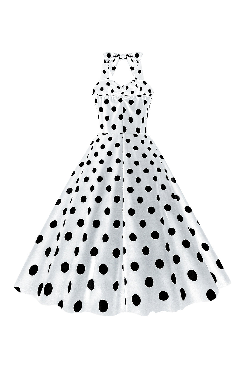 Pink Polka Dots Pin Up Vestido Vintage dos anos 1950