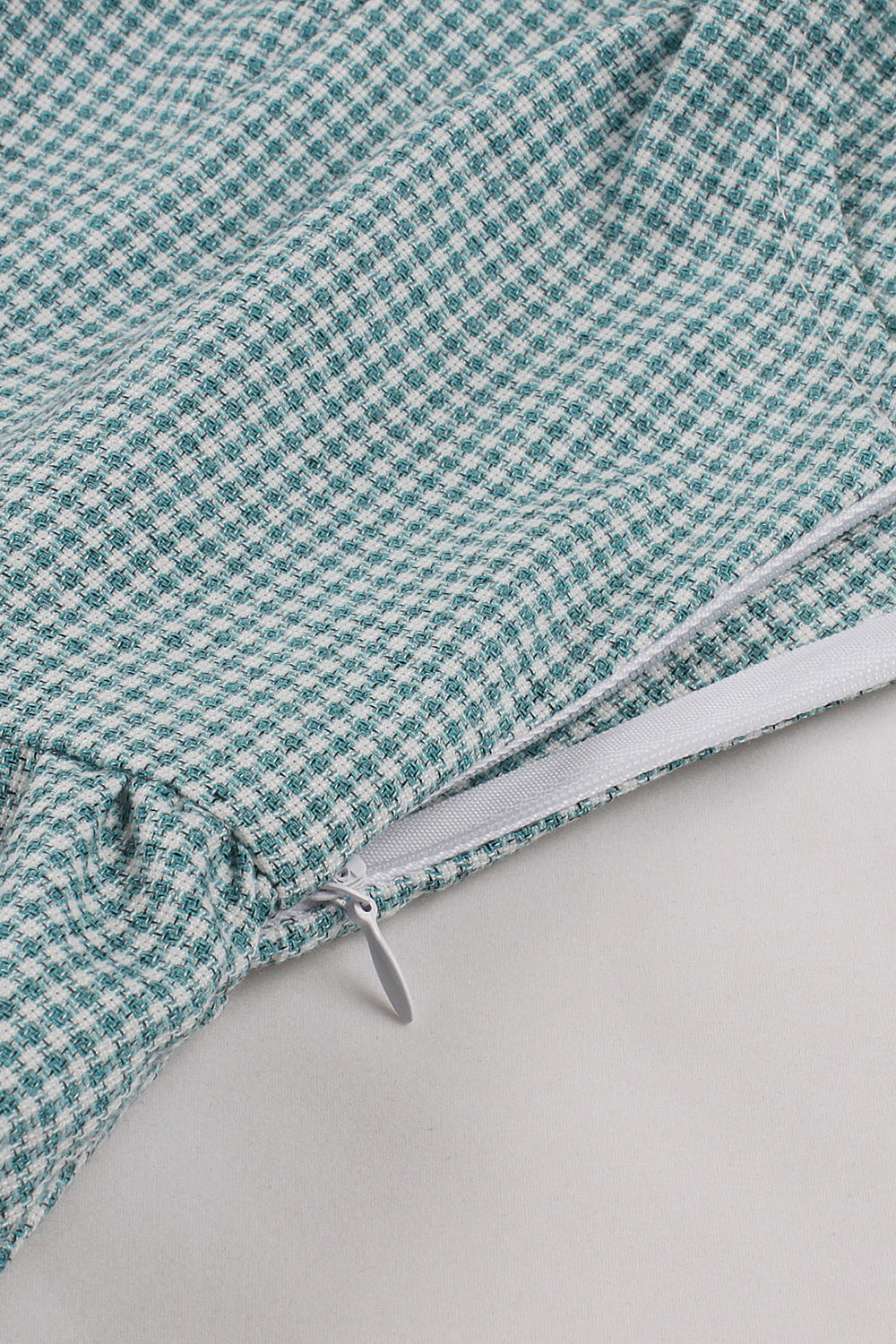 Green Plaid Swing vestido dos anos 1950 com cinto