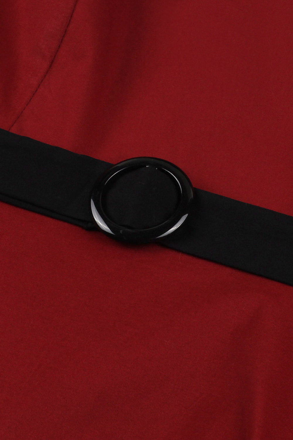 Red A Line 1950s Vestido Swing com Cinto