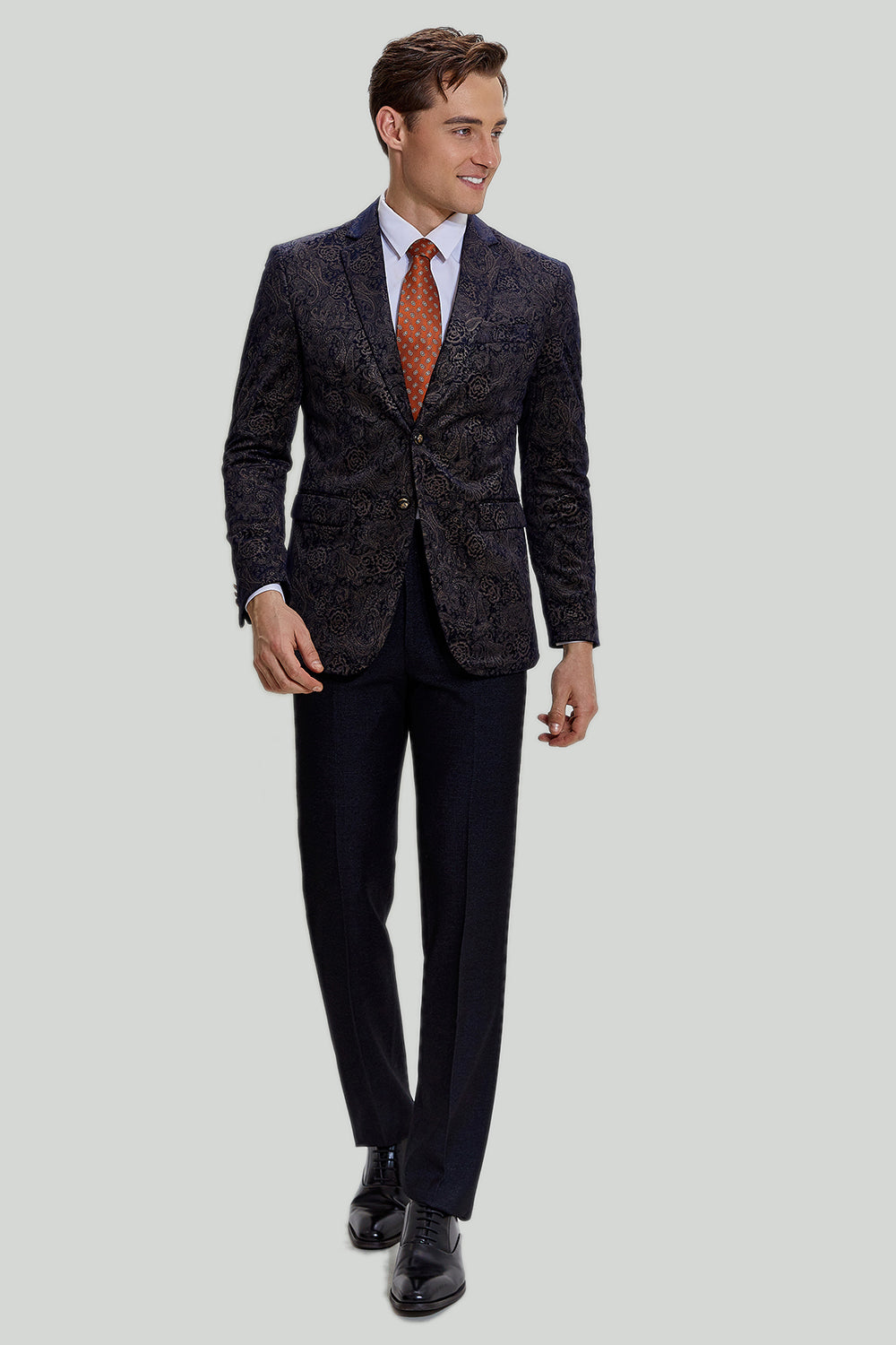 Blazer Masculino de Lapel Preto