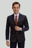 Blazer Masculino de Lapel Preto