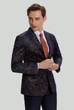 Blazer Masculino de Lapel Preto