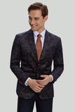 Blazer Masculino de Lapel Preto