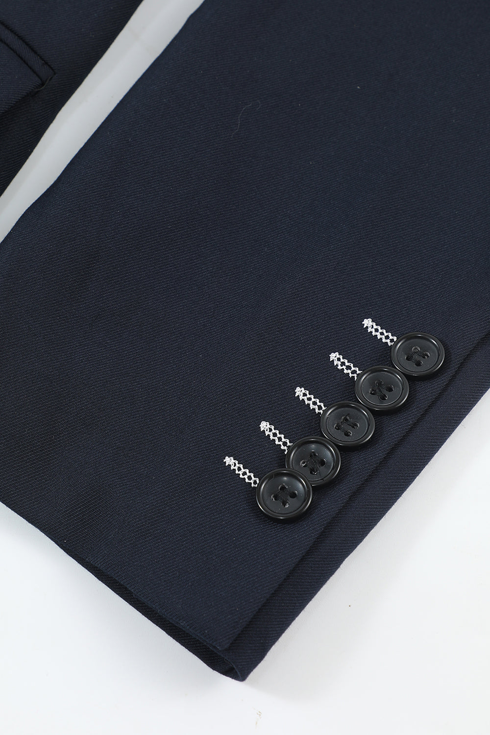 Marinha 2 peça duplo peito terno masculino