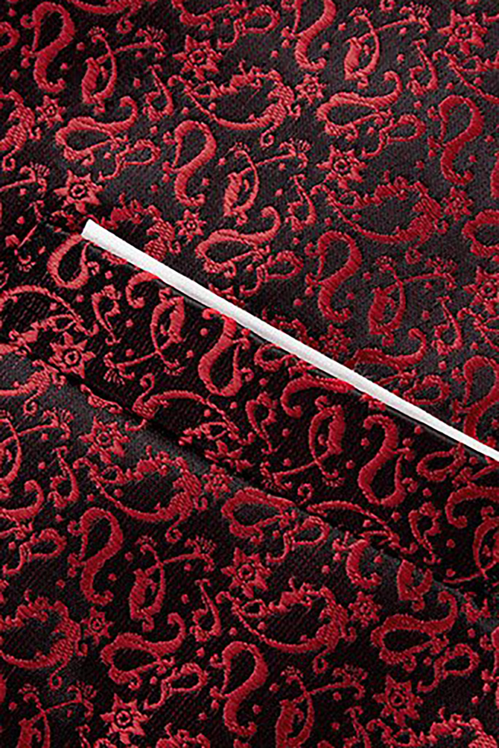 Preto Lapela Redonda Jacquard 3 Peças Terno para Homem