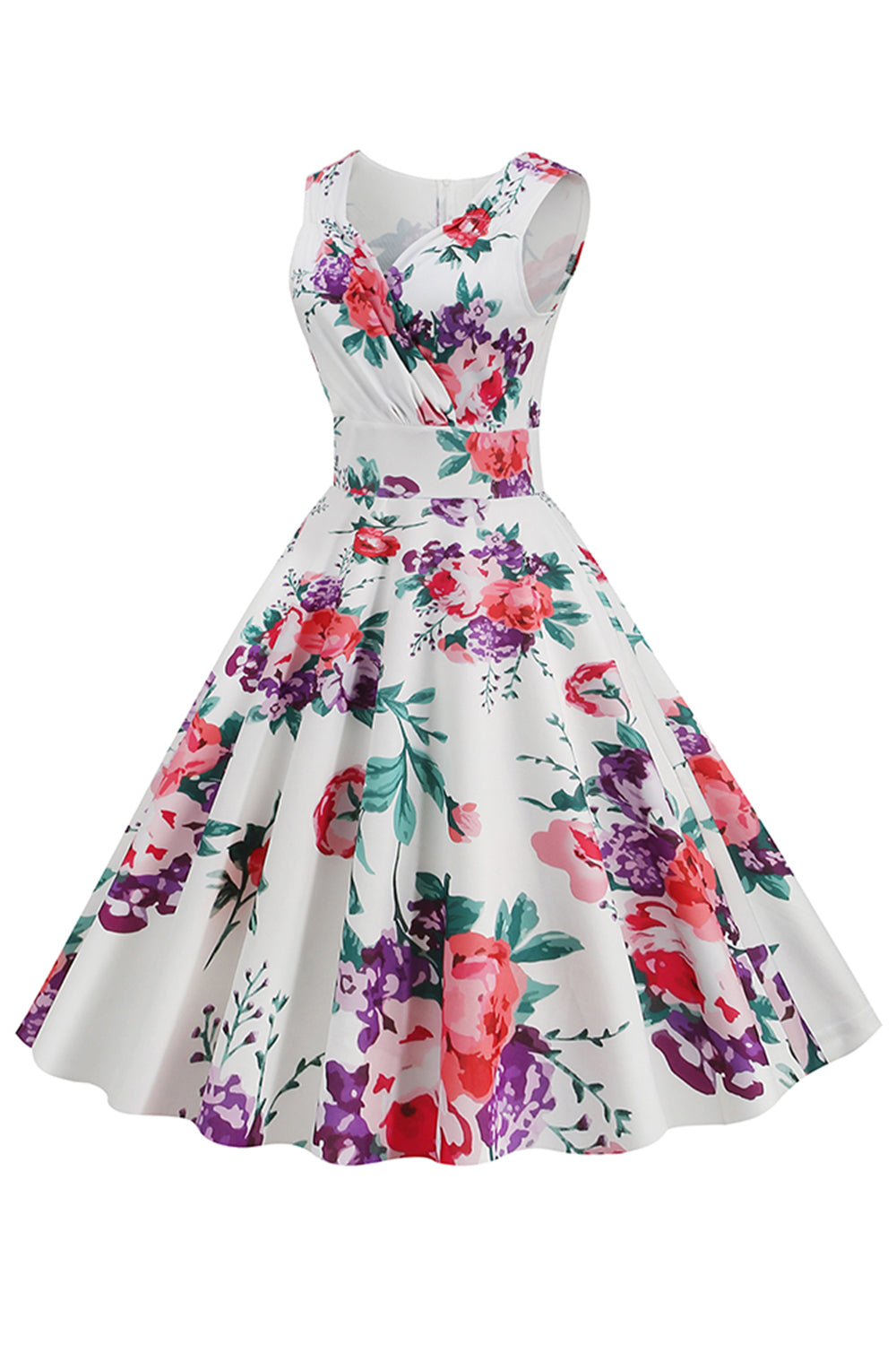 Vestido vintage azul claro v 1950s