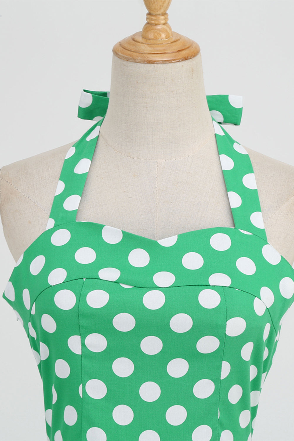 Vestido Pin Up 1950 de bolinhas verdes