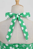 Vestido Pin Up 1950 de bolinhas verdes