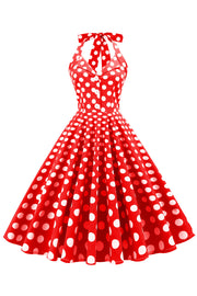 Vestido Bolinhas Botão Vermelho