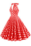 Vestido Bolinhas Botão Vermelho