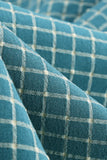 Vintage V Pescoço Azul Xadrez 1950 Vestido