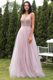 Blush Tulle & Sequins Vestido de baile