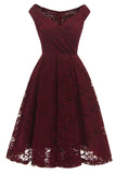 Vestido de renda de linha A vintage