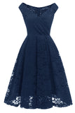 Vestido de renda de linha A vintage