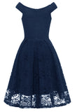 Vestido de renda de linha A vintage