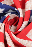 Vestido vintage de impressão de bandeira americana