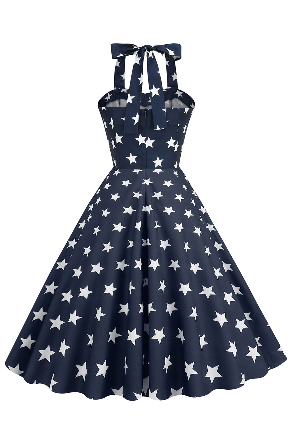 Vestido vintage de estilo retro Halter Navy