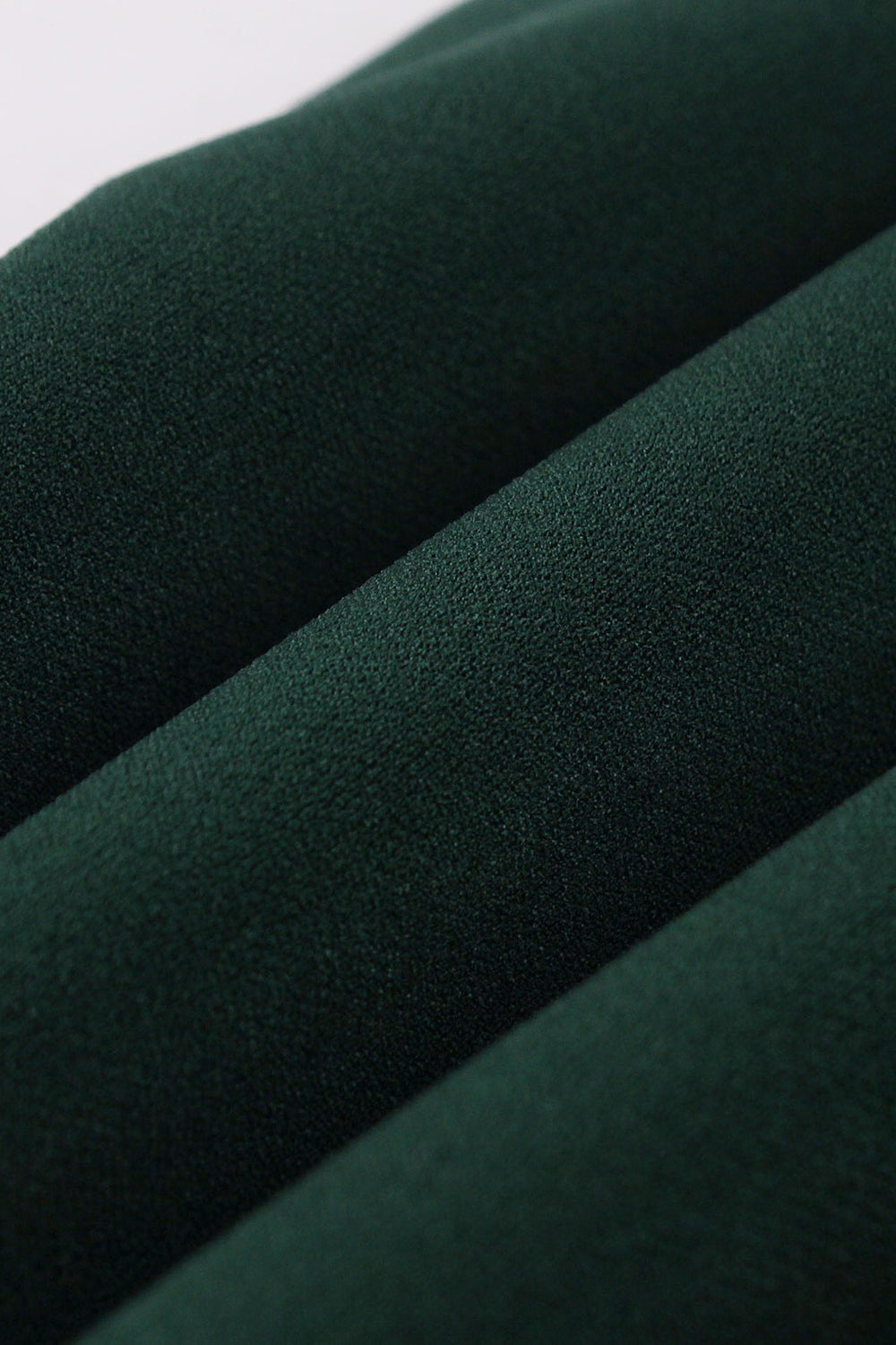 Vestido de bodycon verde escuro dos anos 60 com folhos