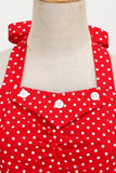 Vestido retro halter halter red polka dots 1950s