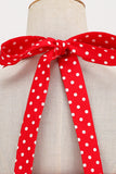 Vestido retro halter halter red polka dots 1950s