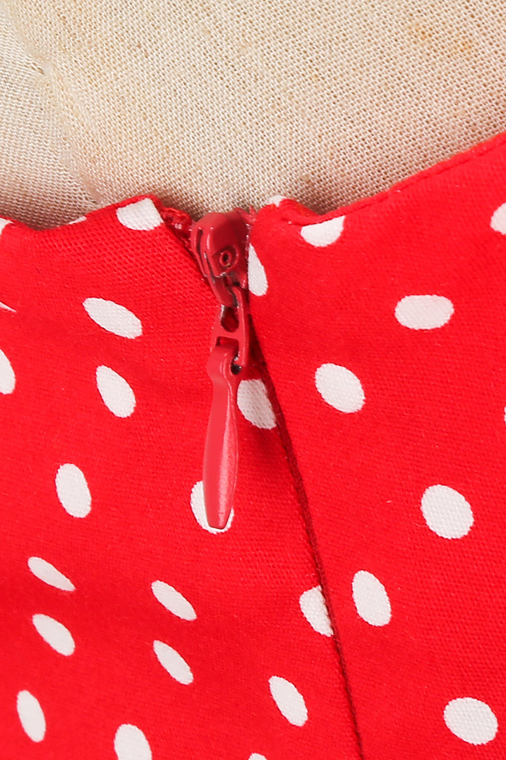 Vestido retro halter halter red polka dots 1950s