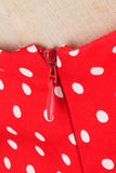 Vestido retro halter halter red polka dots 1950s