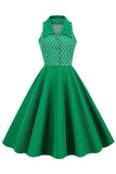 Vestido de polka dots swing de 1950