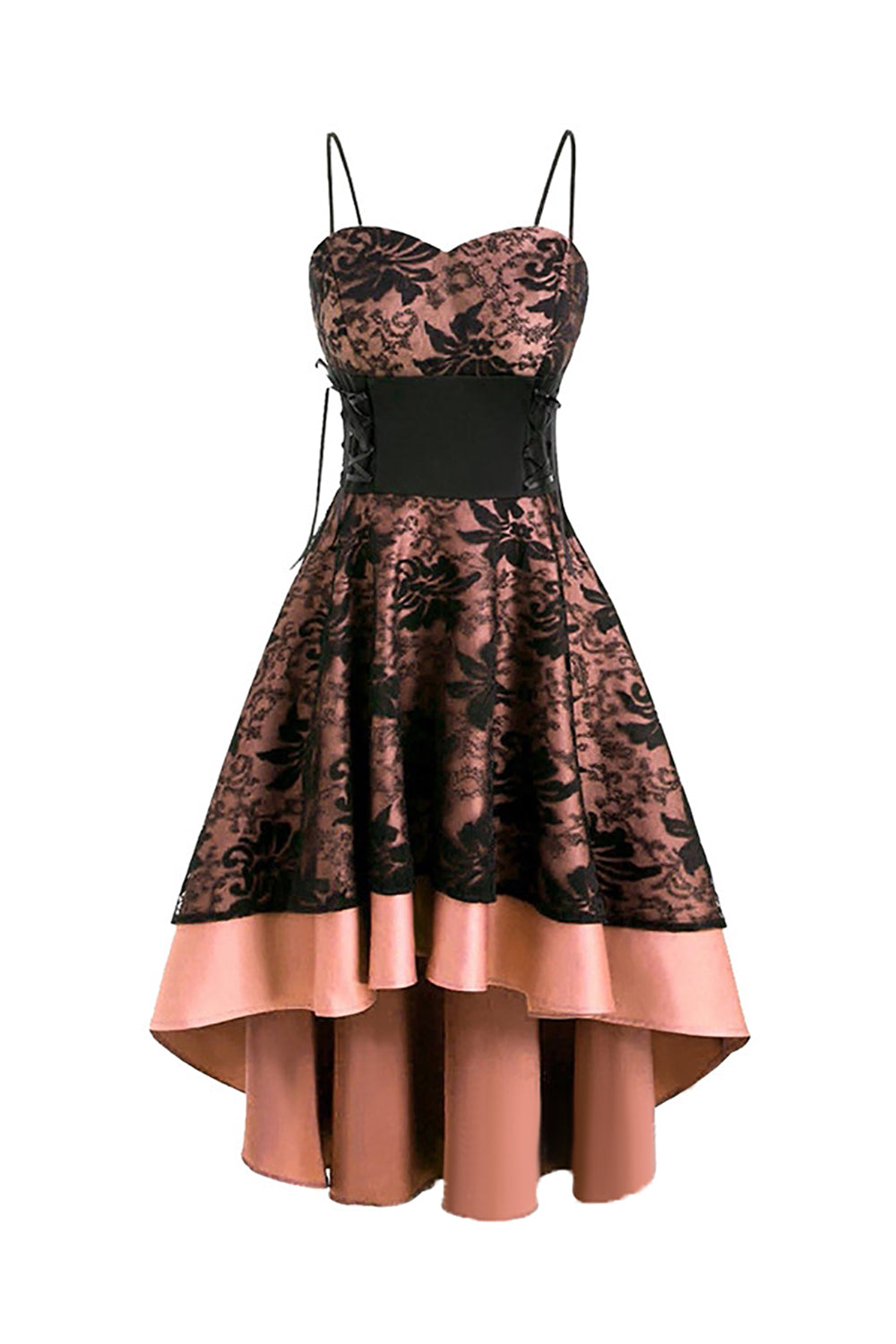 Blush Lace Vestido de Halloween alto-baixo