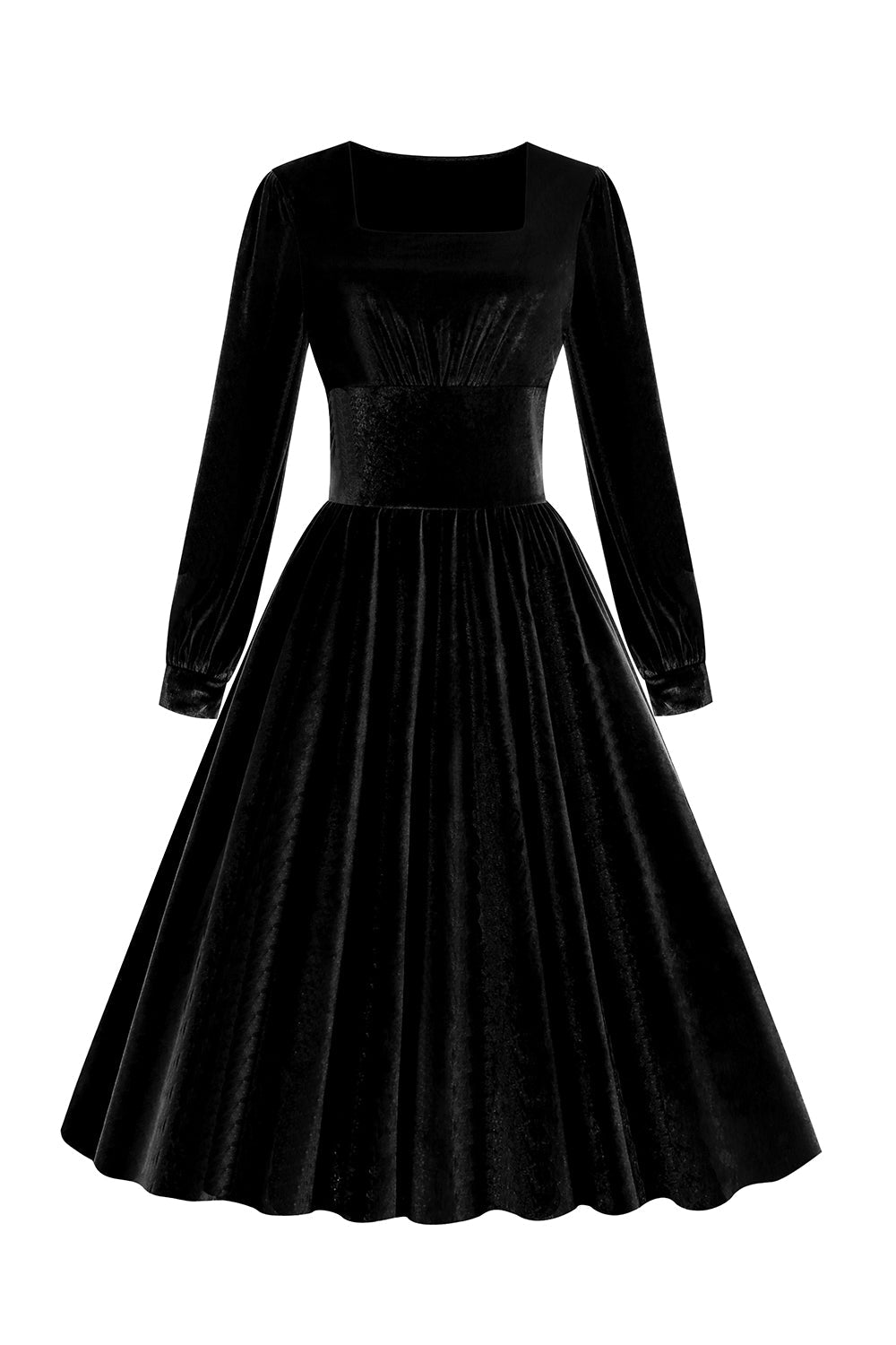 Vestido vintage de veludo verde escuro