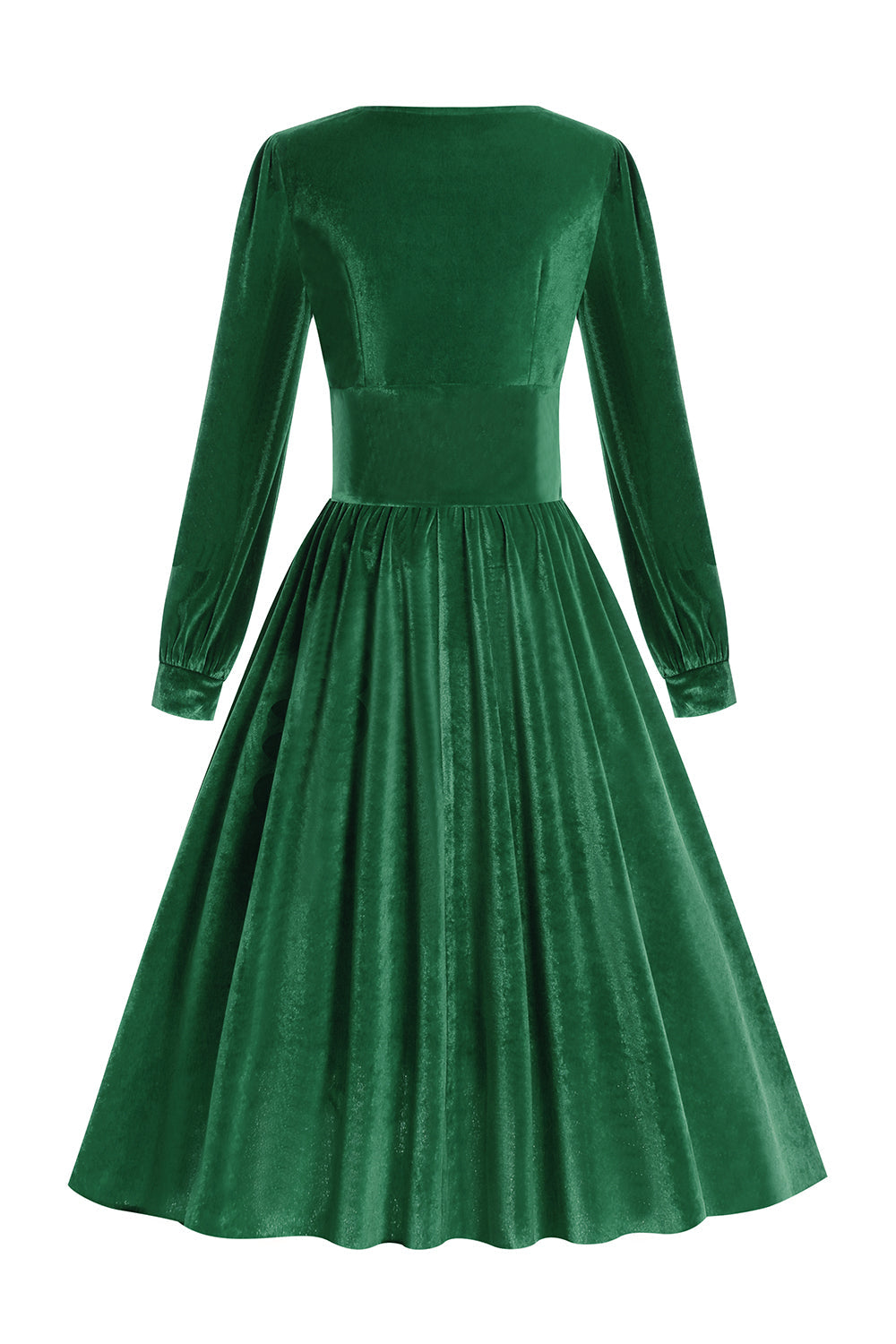 Vestido vintage de veludo verde escuro