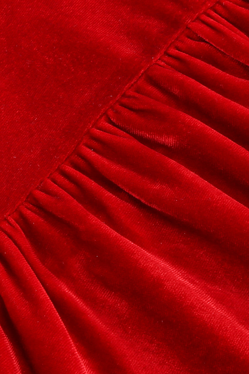 Vestido vintage de veludo vermelho Midi