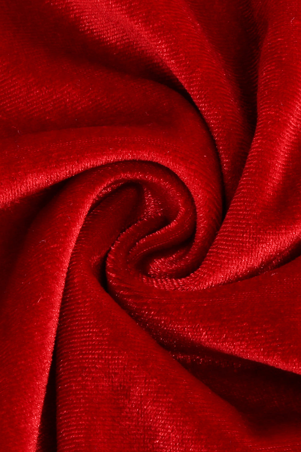 Vestido vintage de veludo vermelho Midi