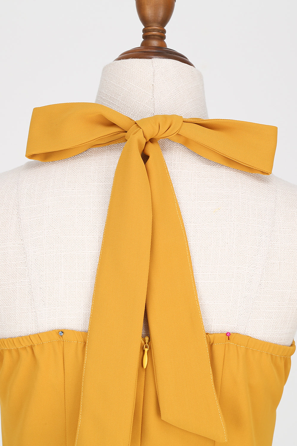 1950s Vestido Azul Halter A-Line