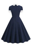 Vestido Vintage Azul Marinha