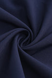 Halter Listras Azul Swing Vestido Retro Com Bolso