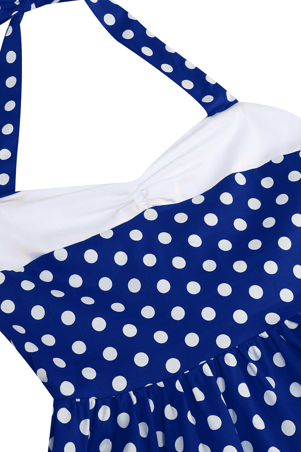 Vermelho Halter Pontos de Polka Vestido Dos Anos 1950