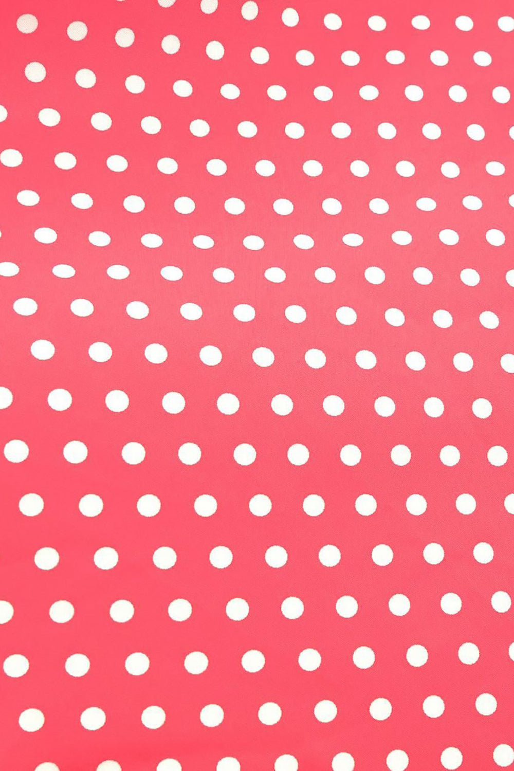Rosa Vermelho Polka Dots Puff Mangas 1950 Vestido