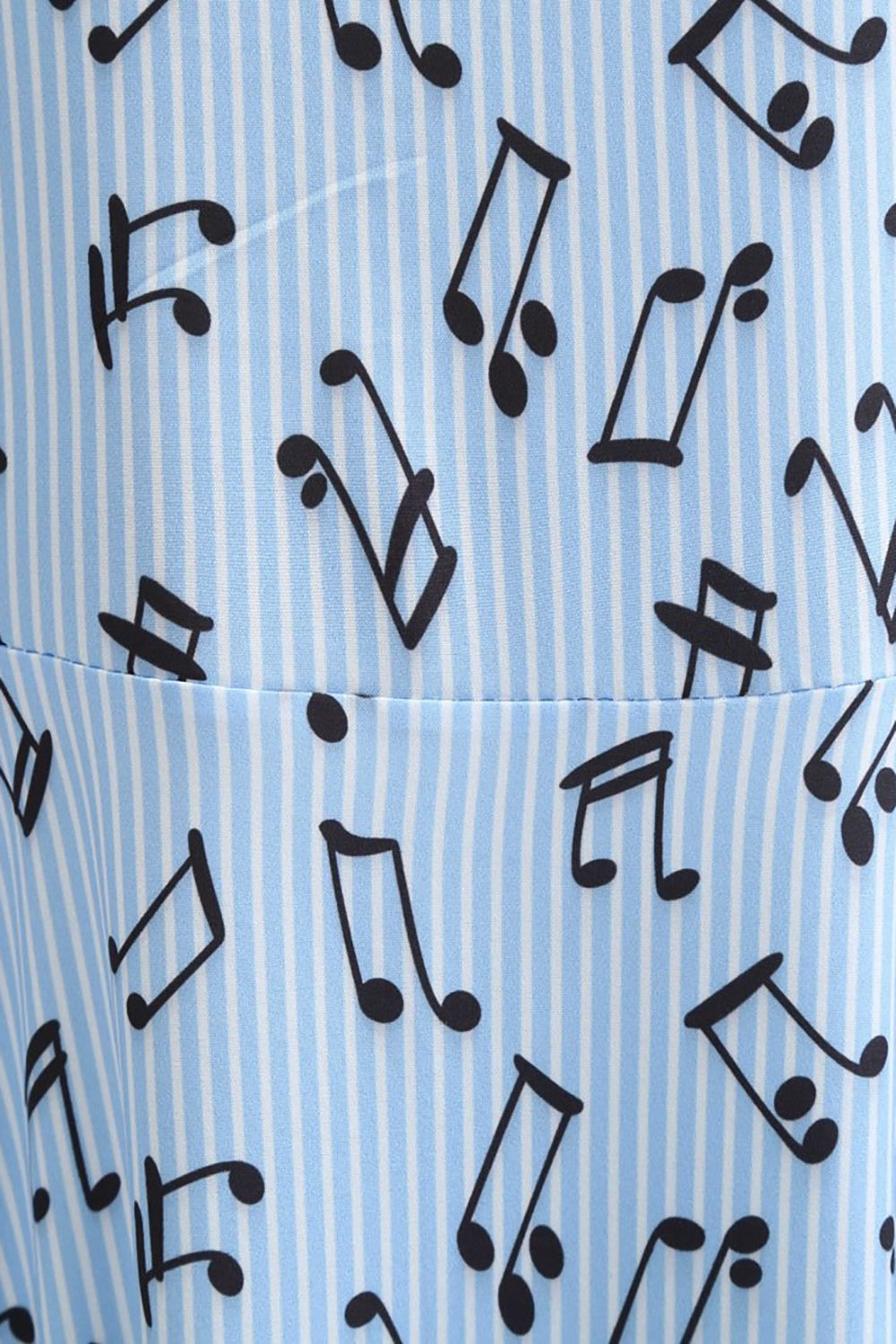 Azul claro impresso cap mangas 1950s vestido