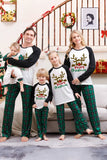 Verde Plaid Família Feliz Natal Conjuntos de pijama
