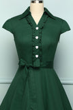 Verde escuro vestido retro