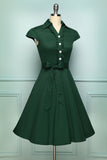 Verde escuro vestido retro