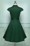 Verde escuro vestido retro